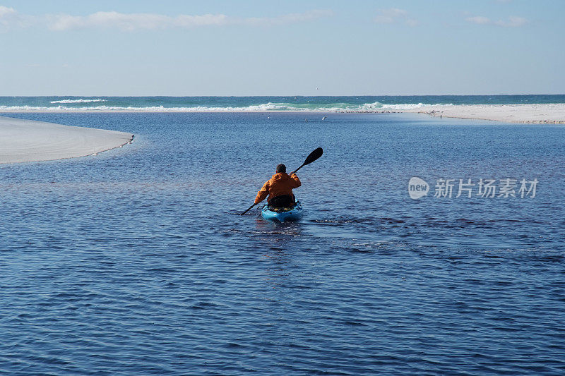 皮划艇划水-海岸佛罗里达湖