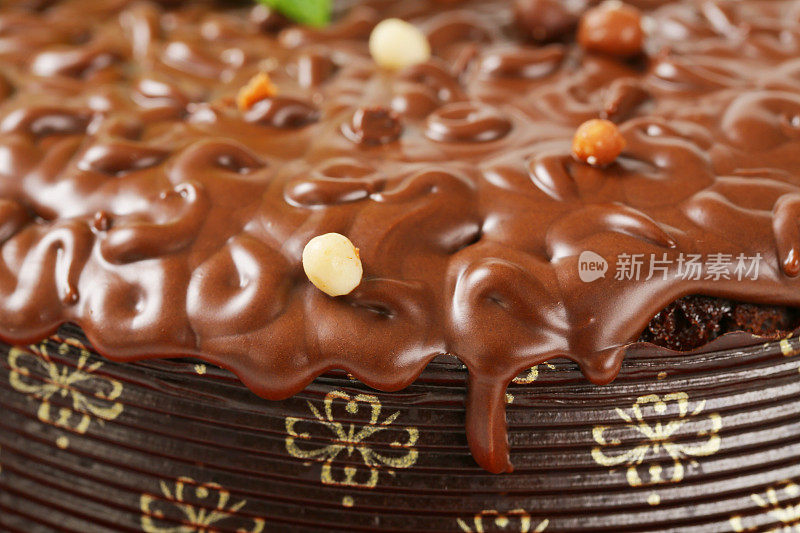 美国风格的巧克力蛋糕