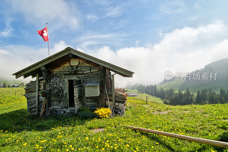 传统的瑞士小屋