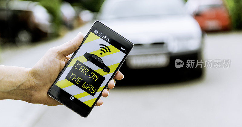 智能手机上的应用程序可以连接汽车或出租车
