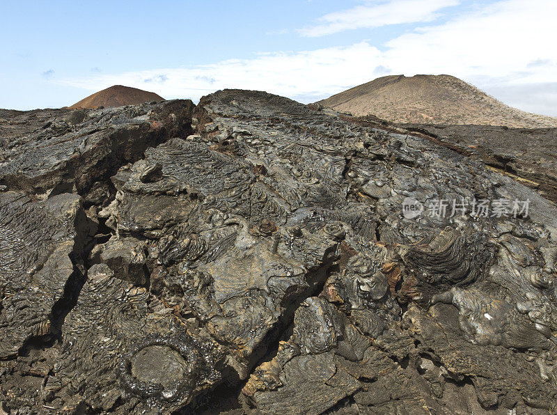 加拉帕戈斯地质:火成岩玄武岩熔岩和火山凝灰岩锥