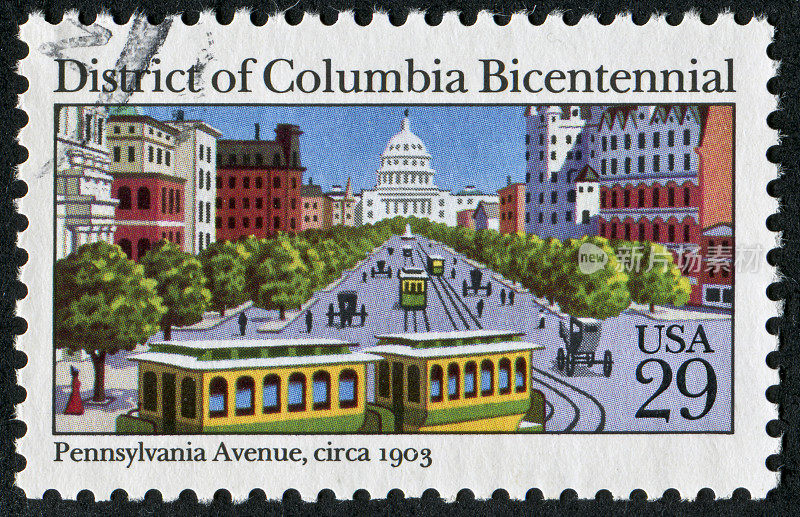 华盛顿特区200周年纪念邮票