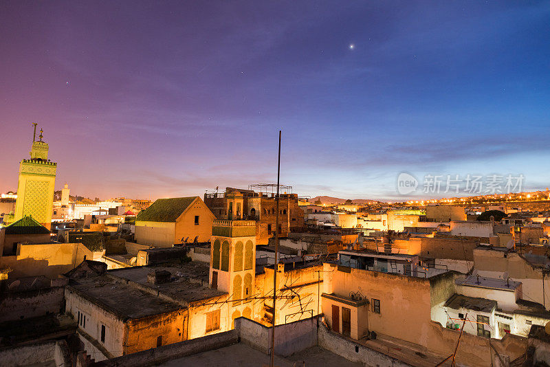黄昏时分，摩洛哥的非斯