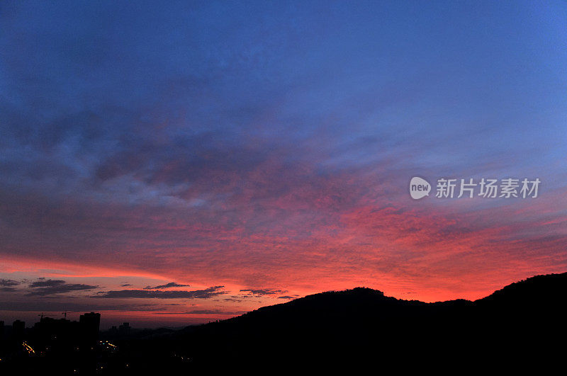 龙泉山日落