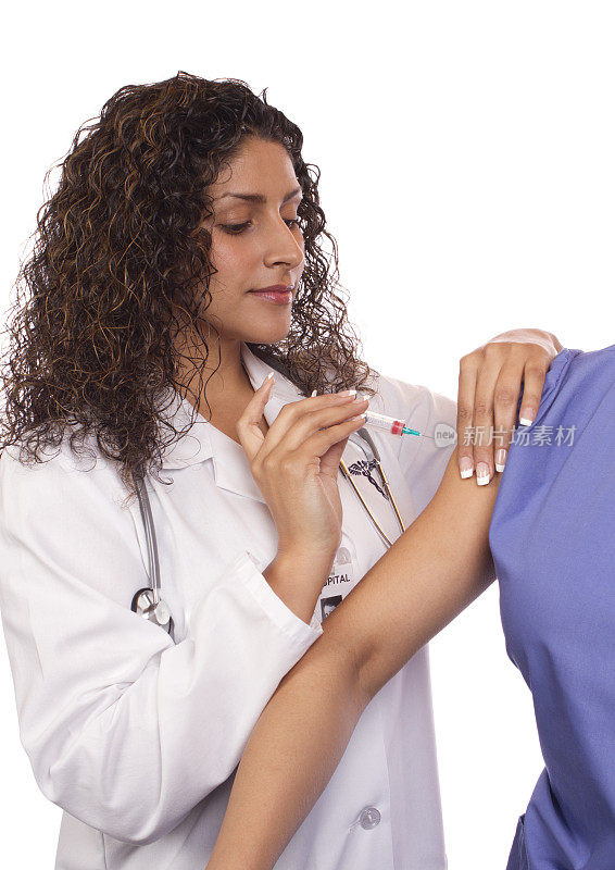 西班牙裔医生垂直注射流感疫苗