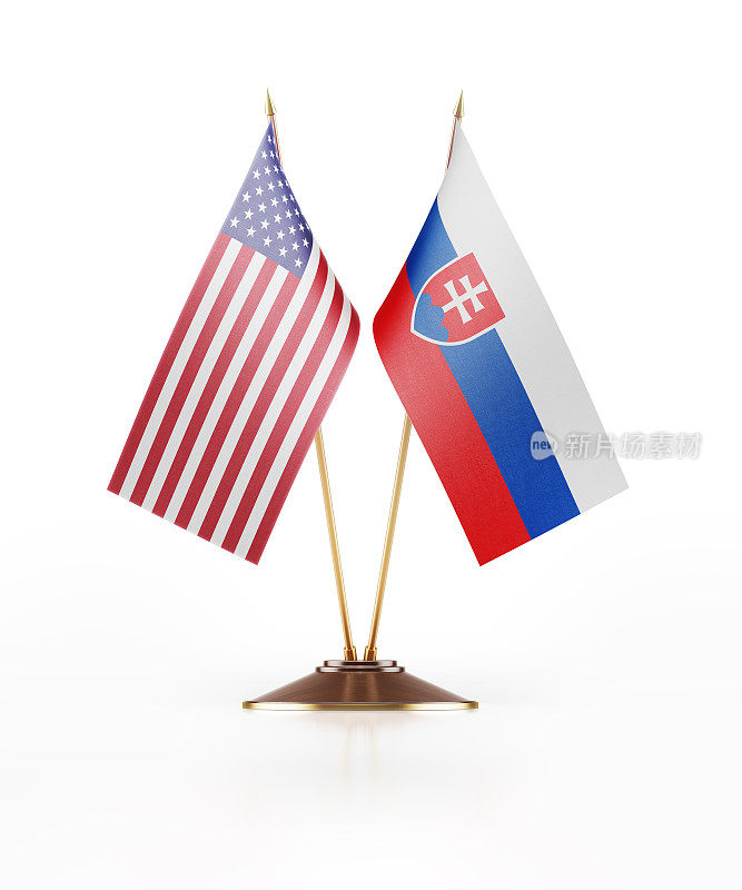 美利坚合众国和斯洛伐克的微型国旗