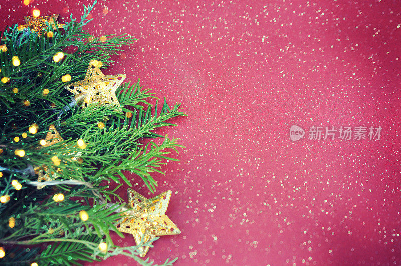 花环，圣诞背景，贺卡