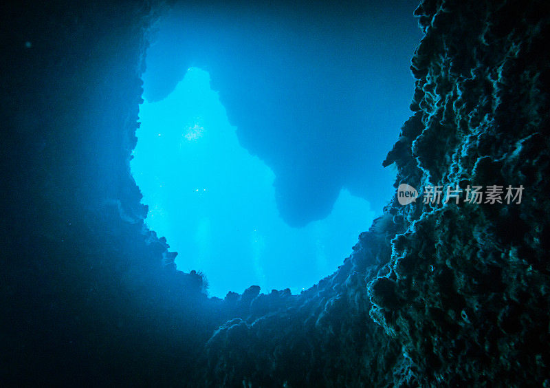 水下深海洞穴，“大教堂”，科哈，甲米，泰国