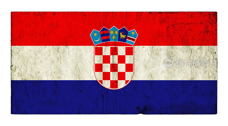 克罗地亚旗背景孤立
