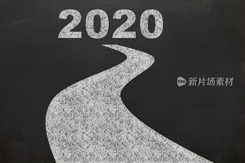 2020年即将到来画黑板