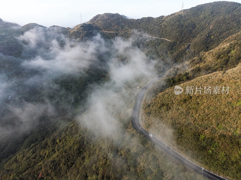 台湾瑞芳山路鸟瞰图