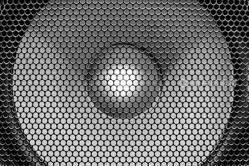 格栅后面的大喇叭