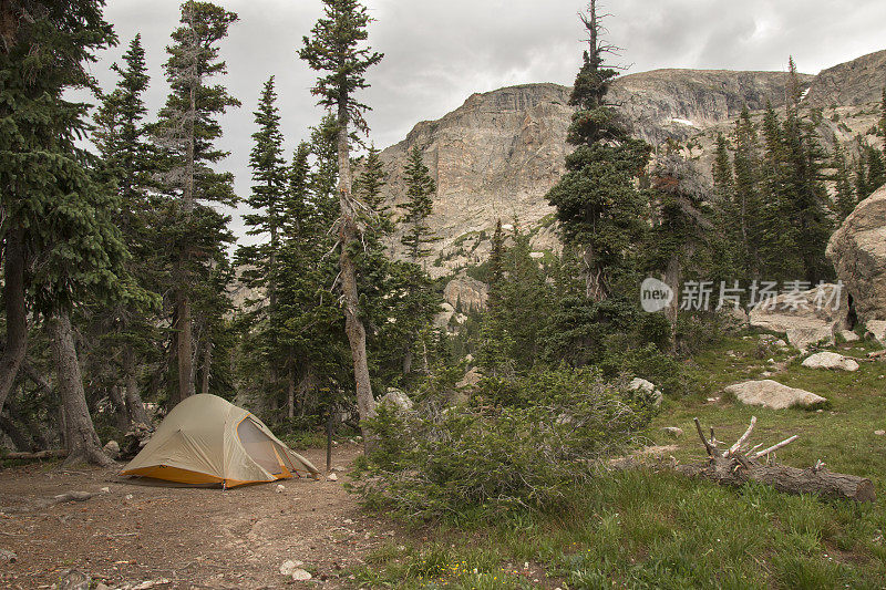梨湖后县营地帐篷落基山国家公园科罗拉多州