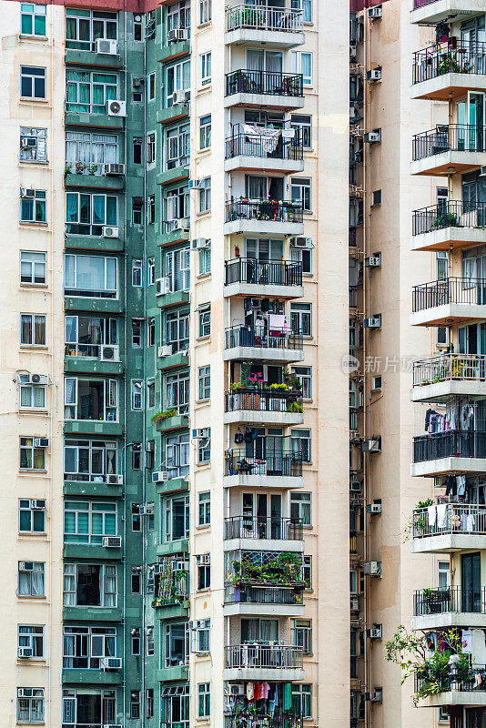 现代建筑的外观。构建抽象的背景