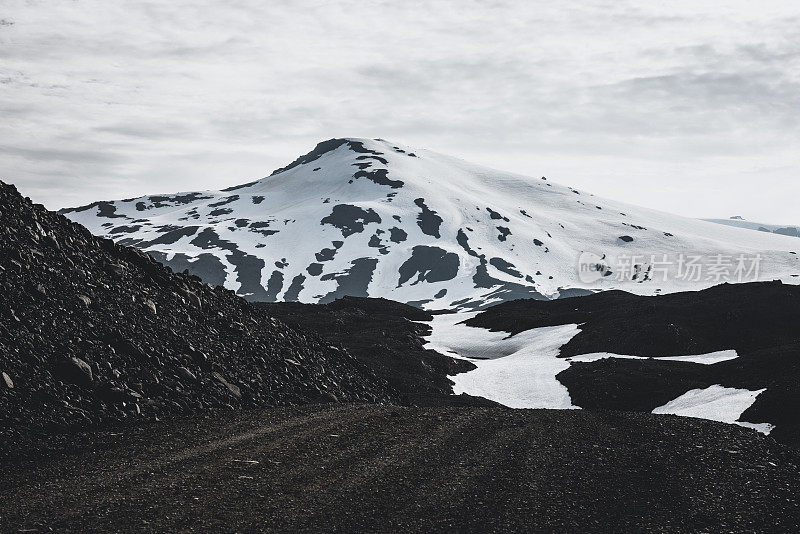 Langjökull冰岛的冰川山