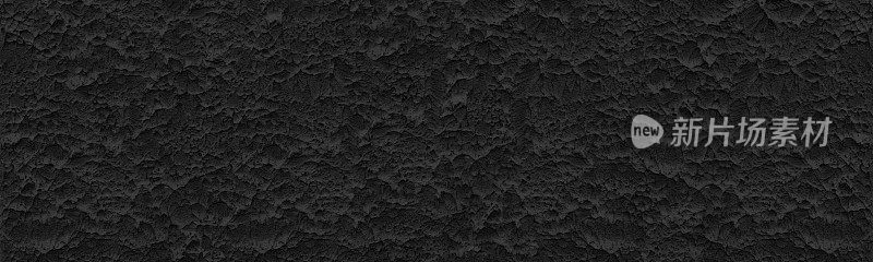 黑色粗水泥灰泥墙宽全景纹理。纹理混凝土深灰色宽屏背景。抽象阴暗的垃圾大背景