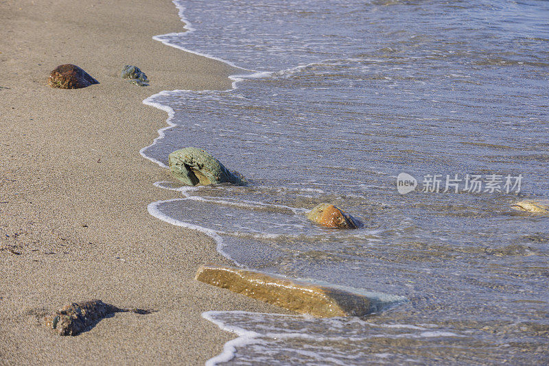 科西嘉岛沿岸拉维奇岛沿岸的海水