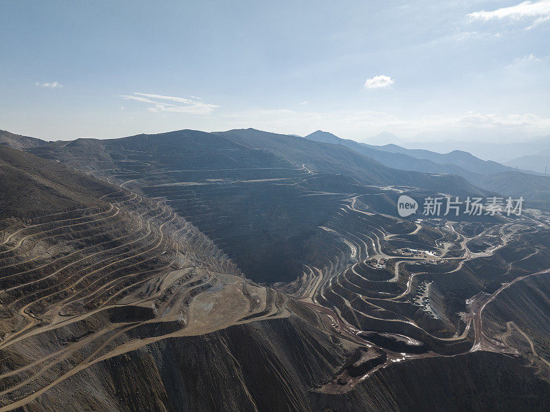 露天铁矿鸟瞰图