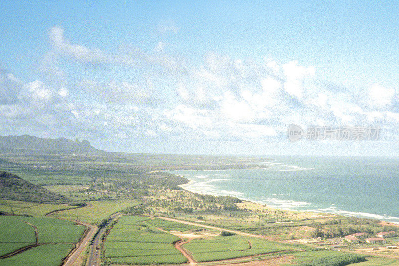 夏威夷海滩海岸线胶片照片