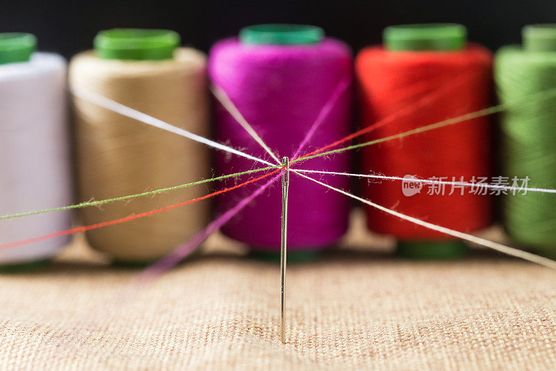 缝纫用的针和线