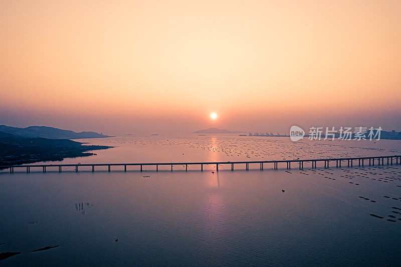 深圳湾大桥，香港，中国深圳