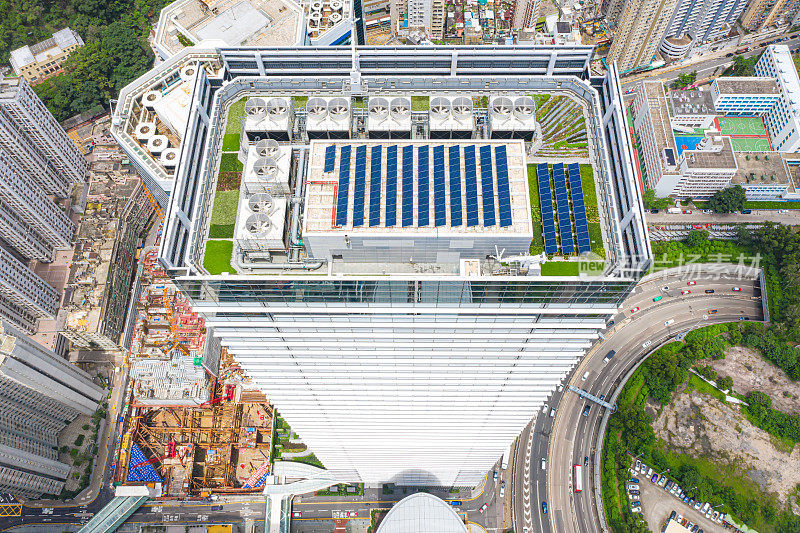 香港的屋顶太阳能系统