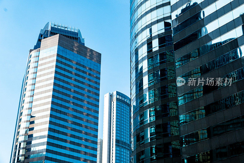 香港中央商务区的现代化摩天大楼