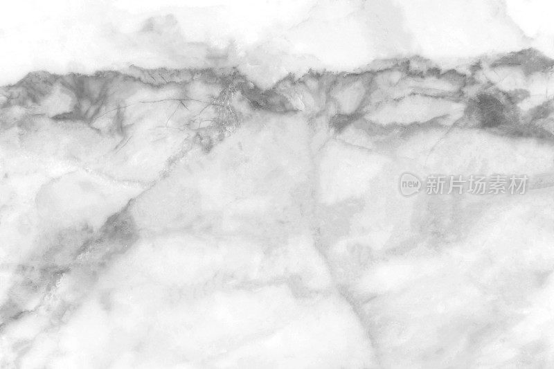 大理石黑白(灰)白色大理石纹理背景。