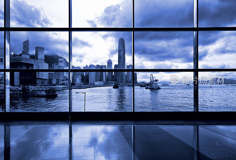 香港城市的窗景