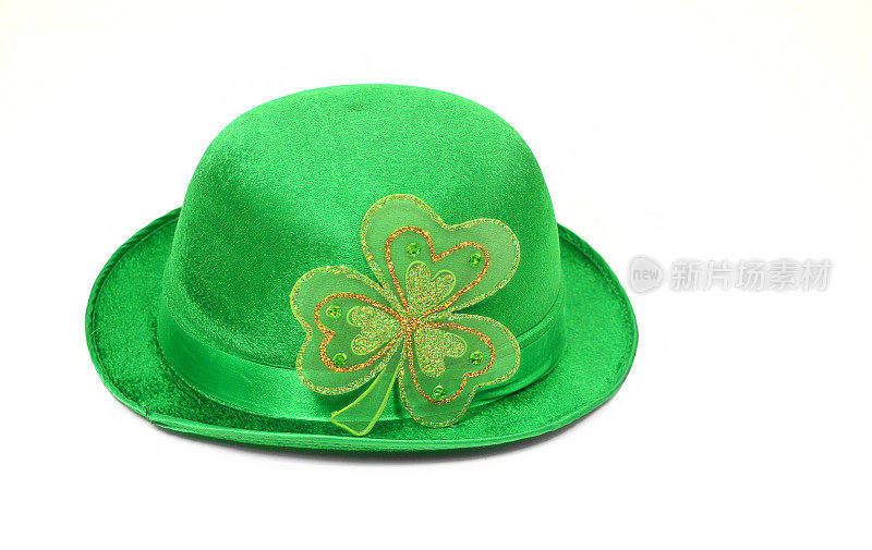 绿色圆顶礼帽为圣帕特里克节