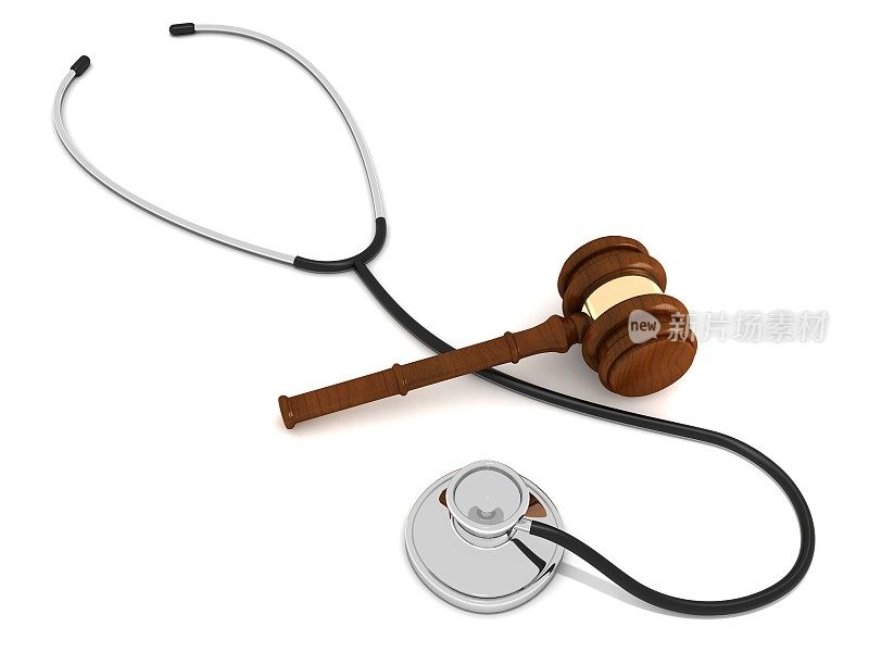 听诊器医疗法律木槌