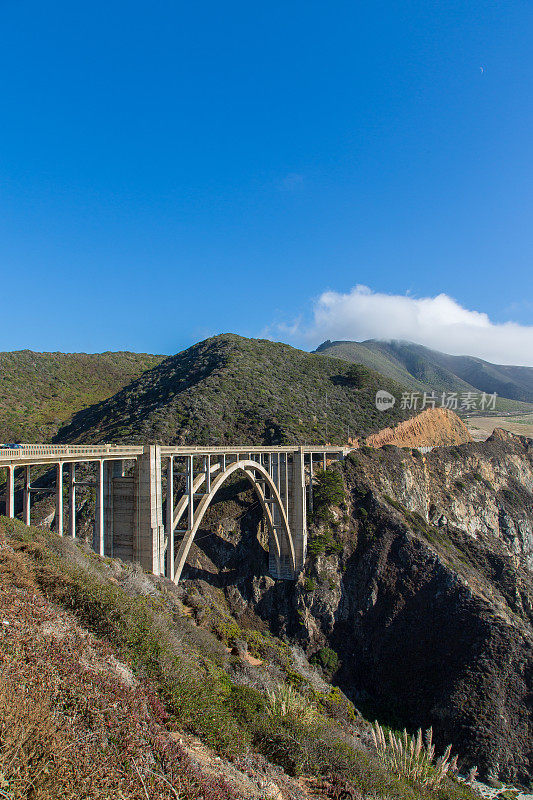比克斯比溪桥和大苏尔海岸线，加利福尼亚