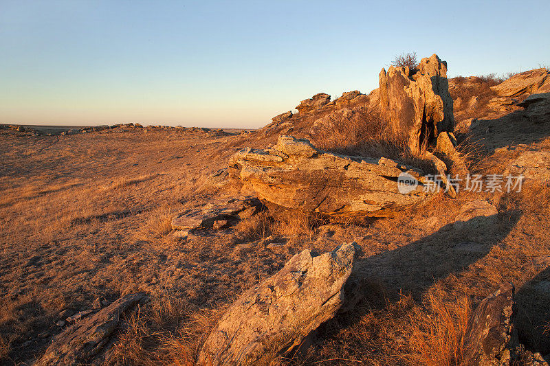 科罗拉多州波尼国家草原露头的岩石