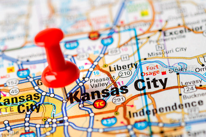 美国首都城市地图系列:堪萨斯城，密苏里州