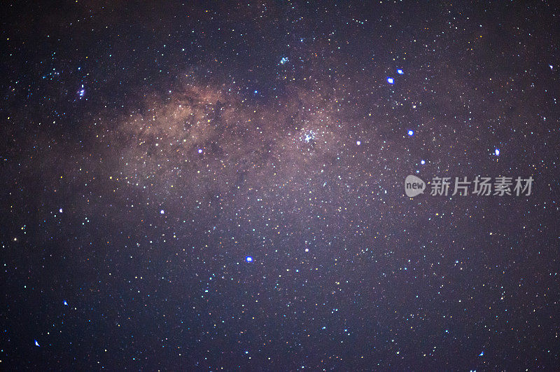 星星和银河在夜空的背景