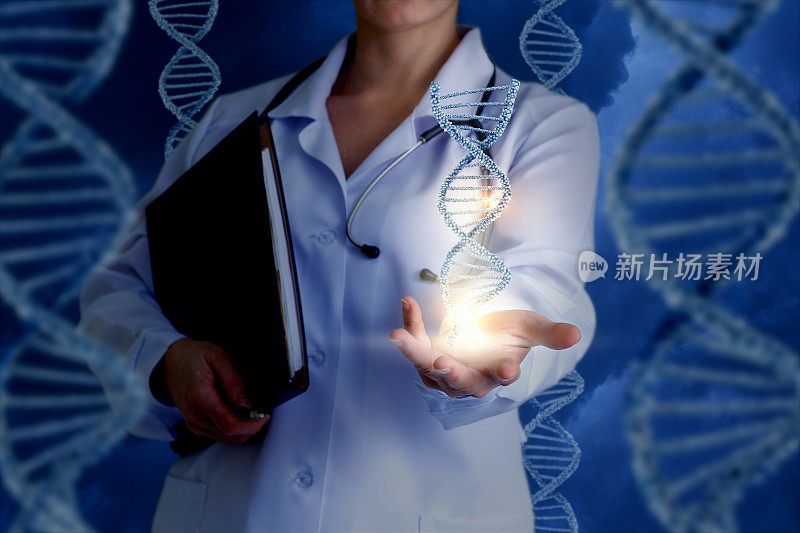 DNA显示医生的背景是蓝色。