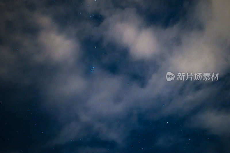 星星和银河在夜空的背景