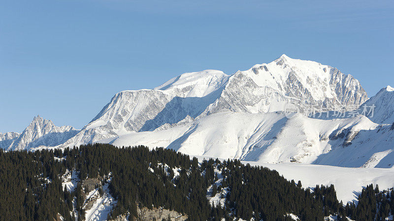 欧洲最高的山，位于法国阿尔卑斯山的勃朗峰