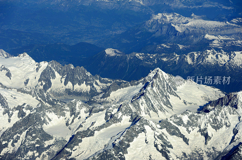 阿尔卑斯山的勃朗峰