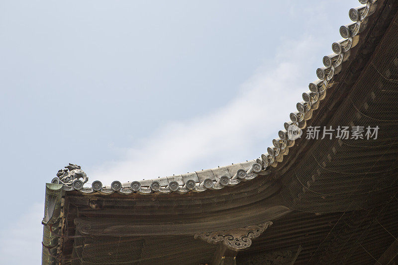 日本京都百幡本千寺屋顶的细节