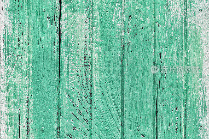 旧的绿色木板背景。