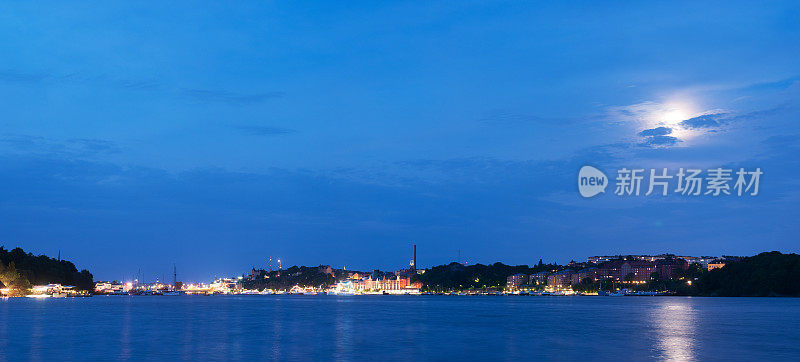 斯德哥尔摩夜景全景