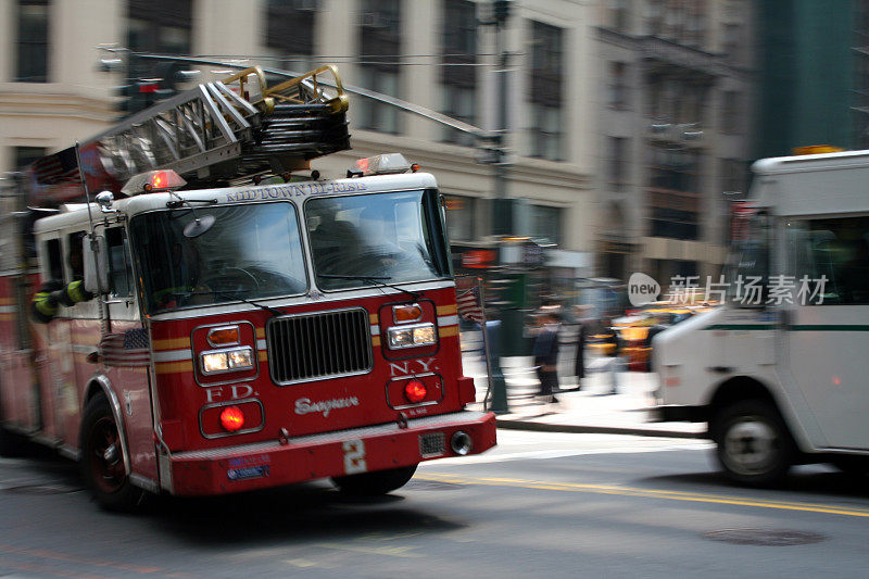 纽约市消防车正在行动