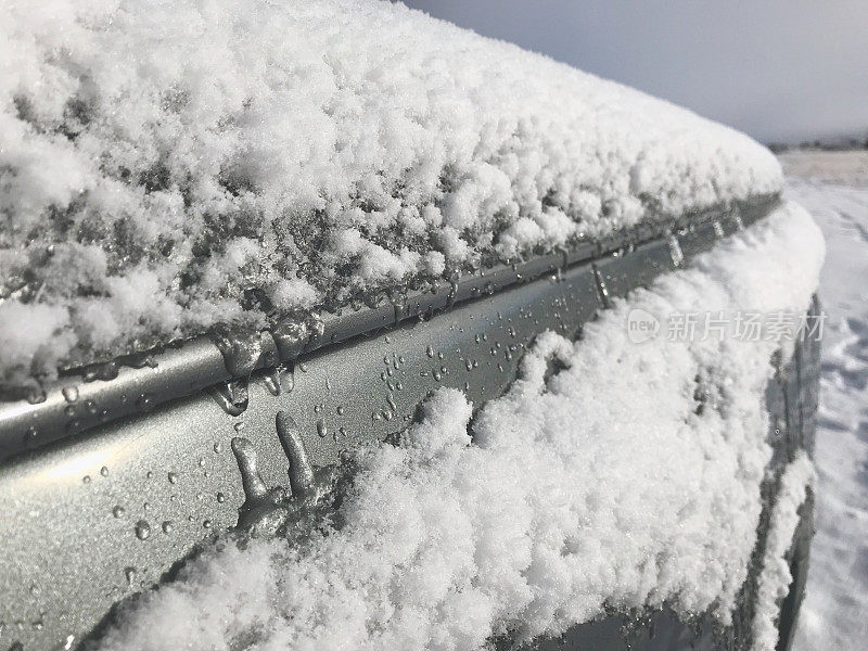 白色的风景-高海拔户外雪覆盖的车辆