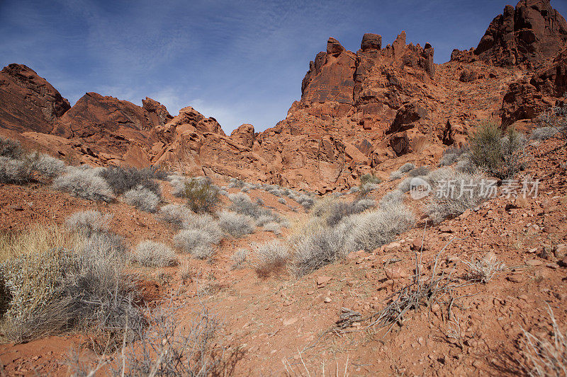 火谷的岩石沙漠景观