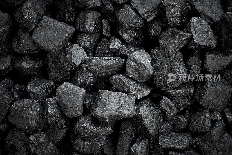 煤的特写。化石燃料