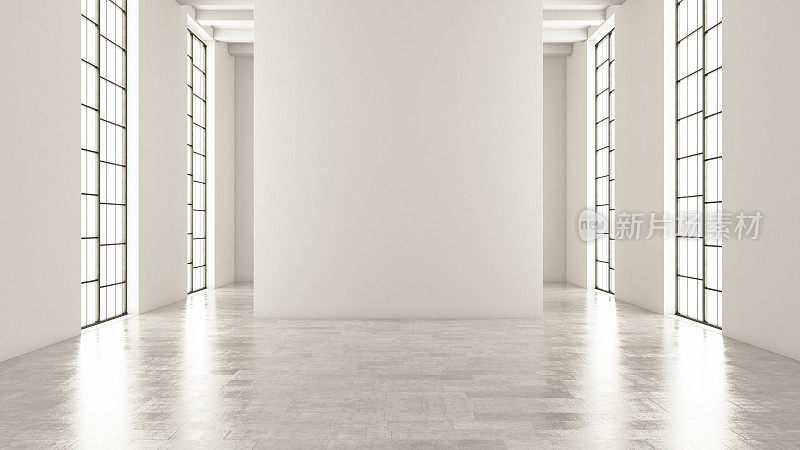 空旷的白色房间