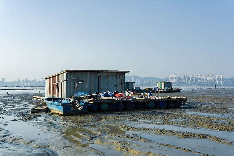 香港流浮山日落泳滩