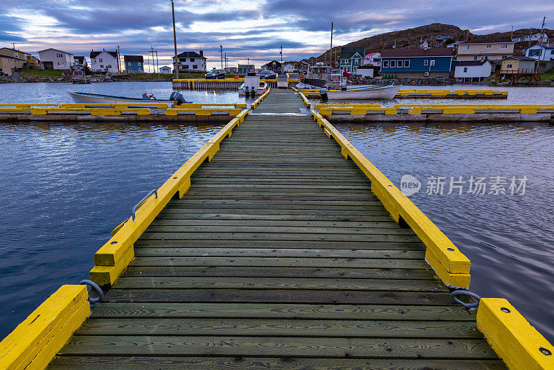 加拿大，Twillingate，港口和渔船的早晨