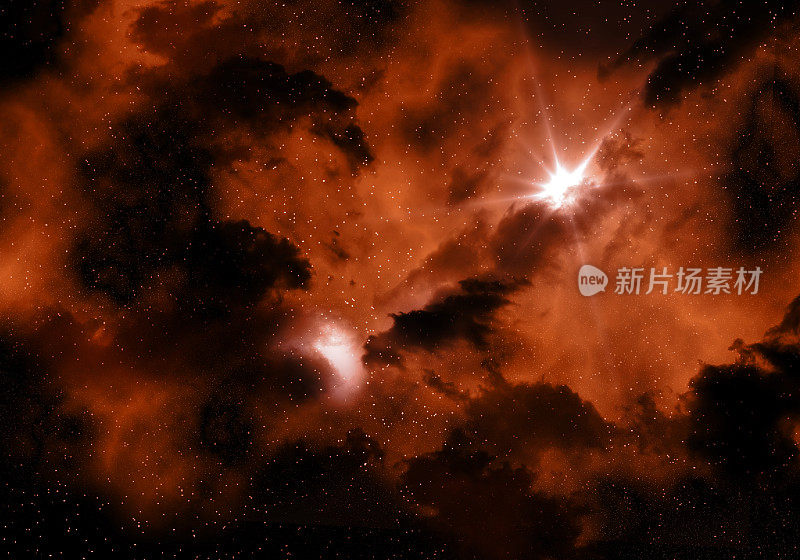 火红的太空背景